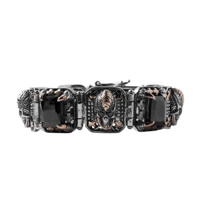 BRACELET OCTAGON SKULL
